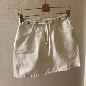 BDG Urban Outfitters White Denim Mini Skirt